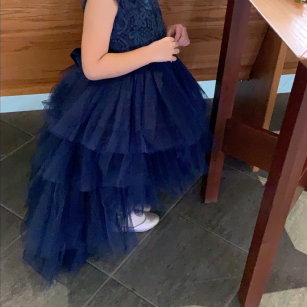 Toddlers navy dress